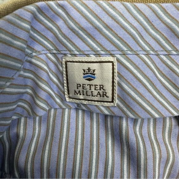 Peter Millar Pants Mens 36 Khaki Wide Leg Flat Front Casual Golf Slacks 33x29* - Picture 14 of 16